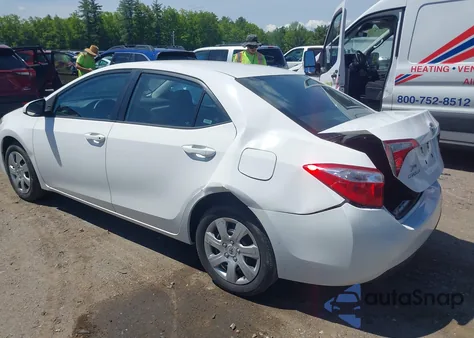 2016 Toyota Corolla Le from USA, damaged, VIN 2T1BURHE4GC522566